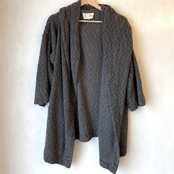 *SOLD* Anthropologie Saturday Sunday Gray Metallic Oversized Cardigan Size XS/S - Picture 4 of 8